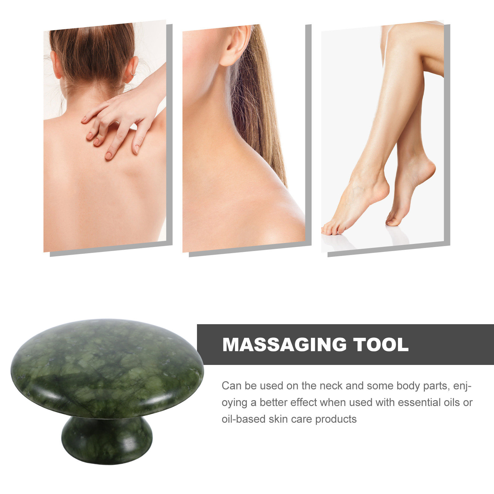 Mushroom Shaped Jade Massage S - Spa Wellness Massage recension och pris