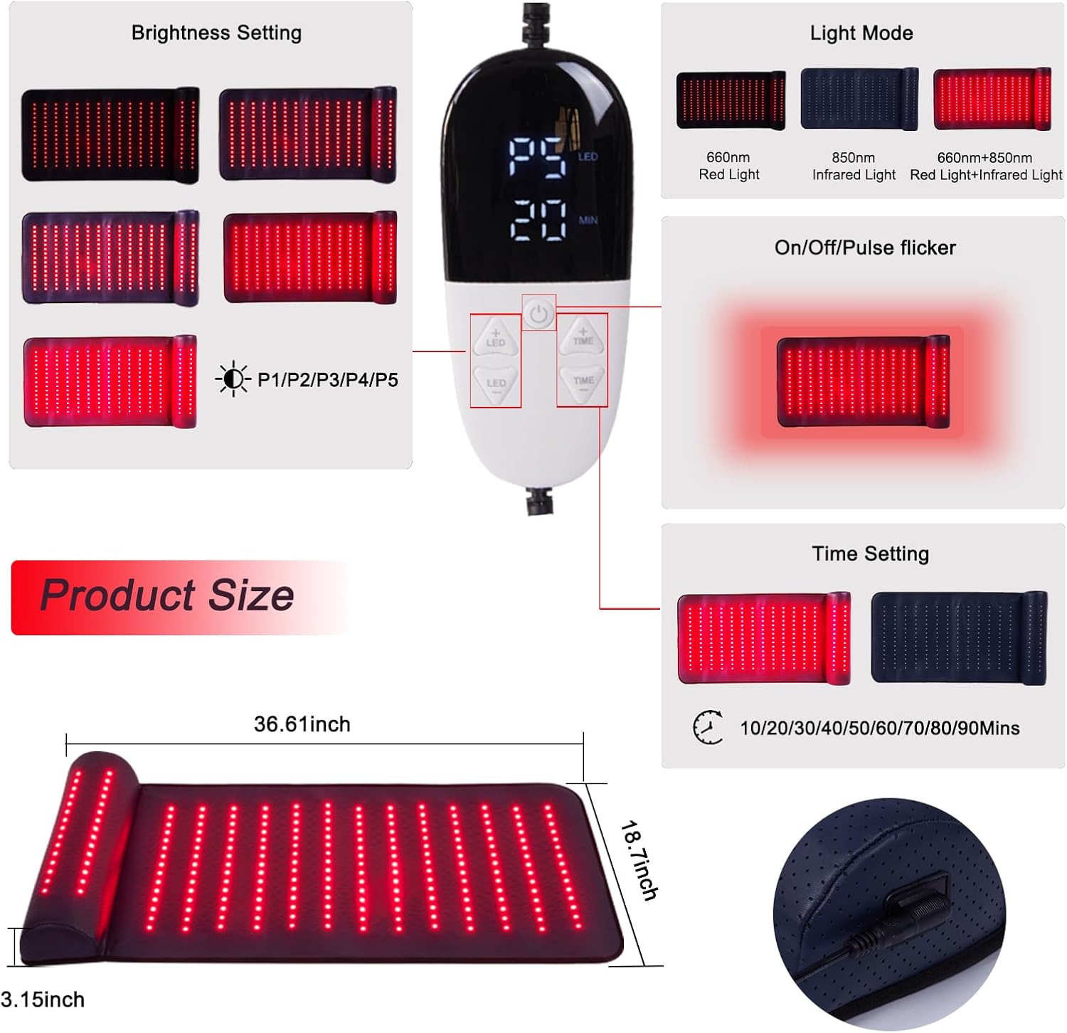 Red Light Therapy Mat with Far - Spa Wellness Massage recension och pris