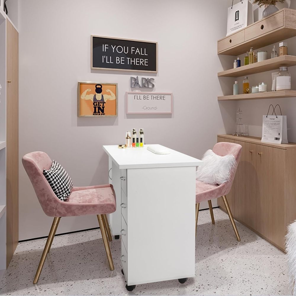 Rolling Manicure Table Nail De - W Spa & Wellness recension och pris