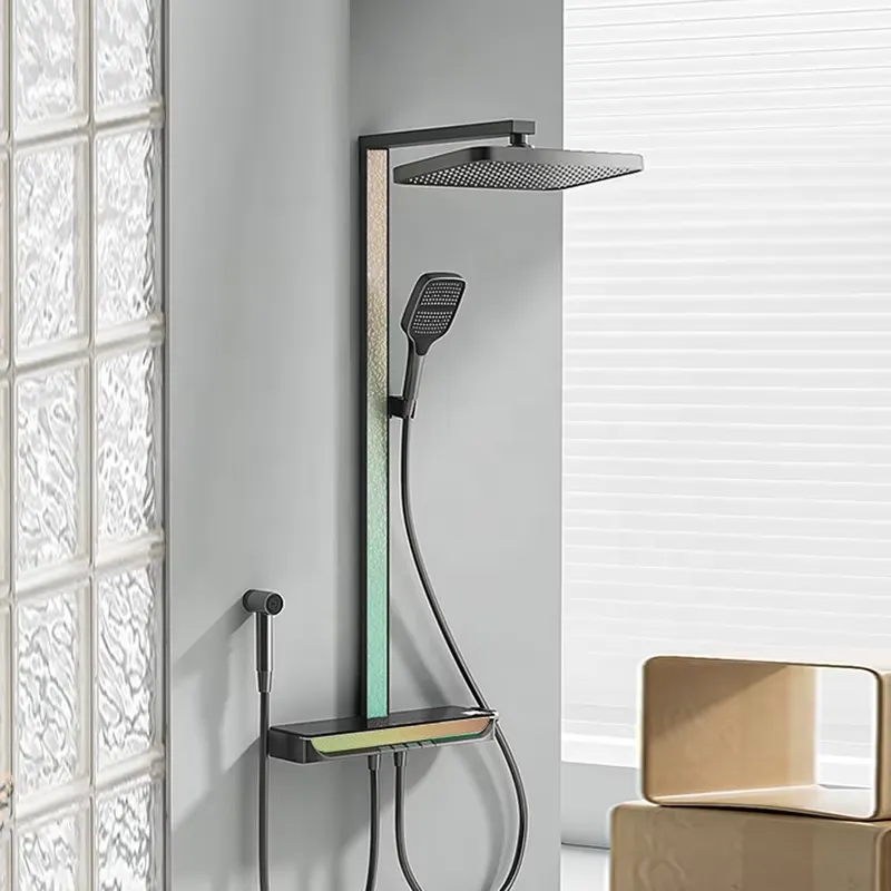 Brass Digital Waterfall Shower - Spa&Wellness Earth City Шелепиха recension och pris