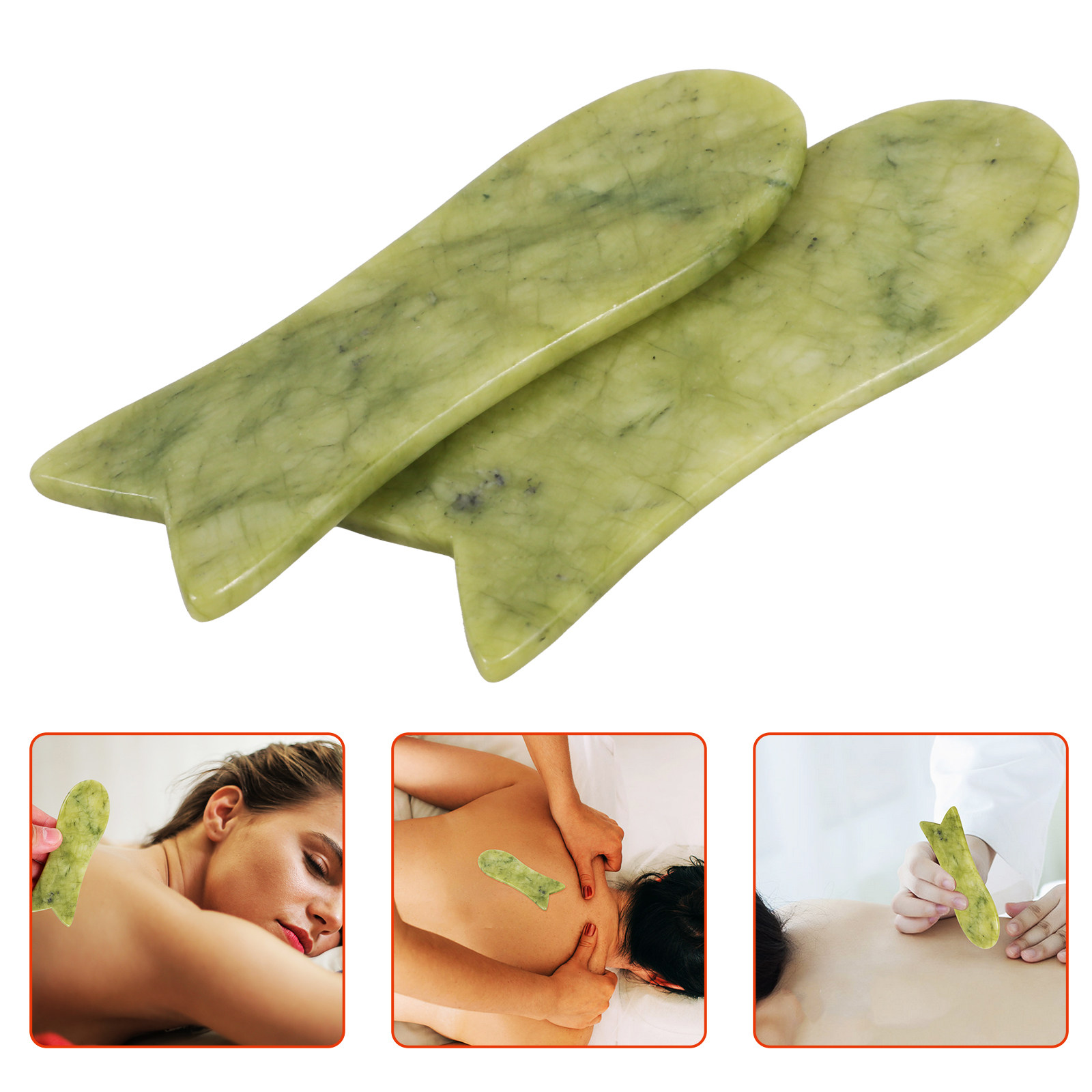 2Pcs Natural Jade Gua Sha Scra - Spa Wellness Massage recension och pris