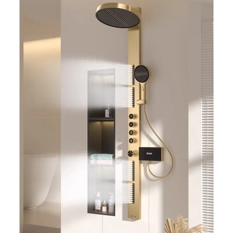 Brass Rainfall Shower Panel Se - Spa&Wellness Earth City Шелепиха recension och pris