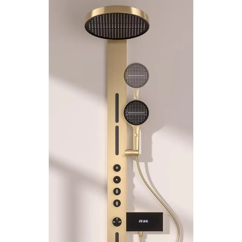 Brass Rainfall Shower Panel Se - Spa&Wellness Earth City Шелепиха recension och pris